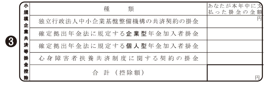 小規模企業共済等掛金控除